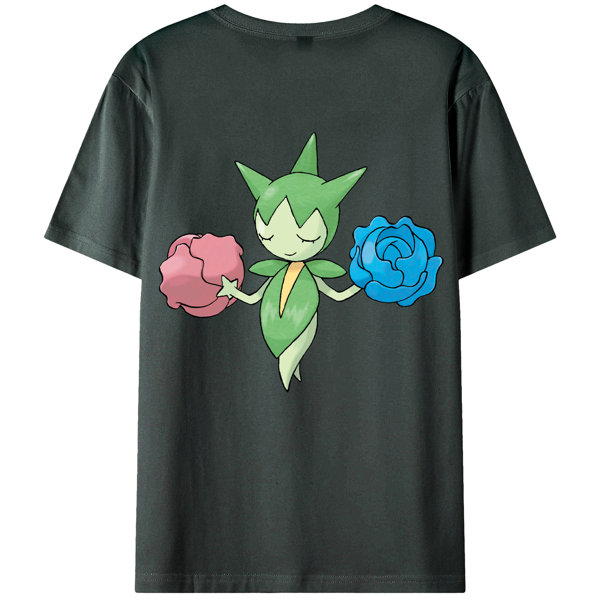 （画像用） ポケットモンスター Pokémon 綿100％ メンズ半袖Tシャツ（バックプリント） 通気性